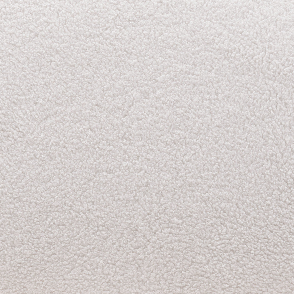 30" Cream And Black Faux Shearling And Upholstered Slipper Chair-8