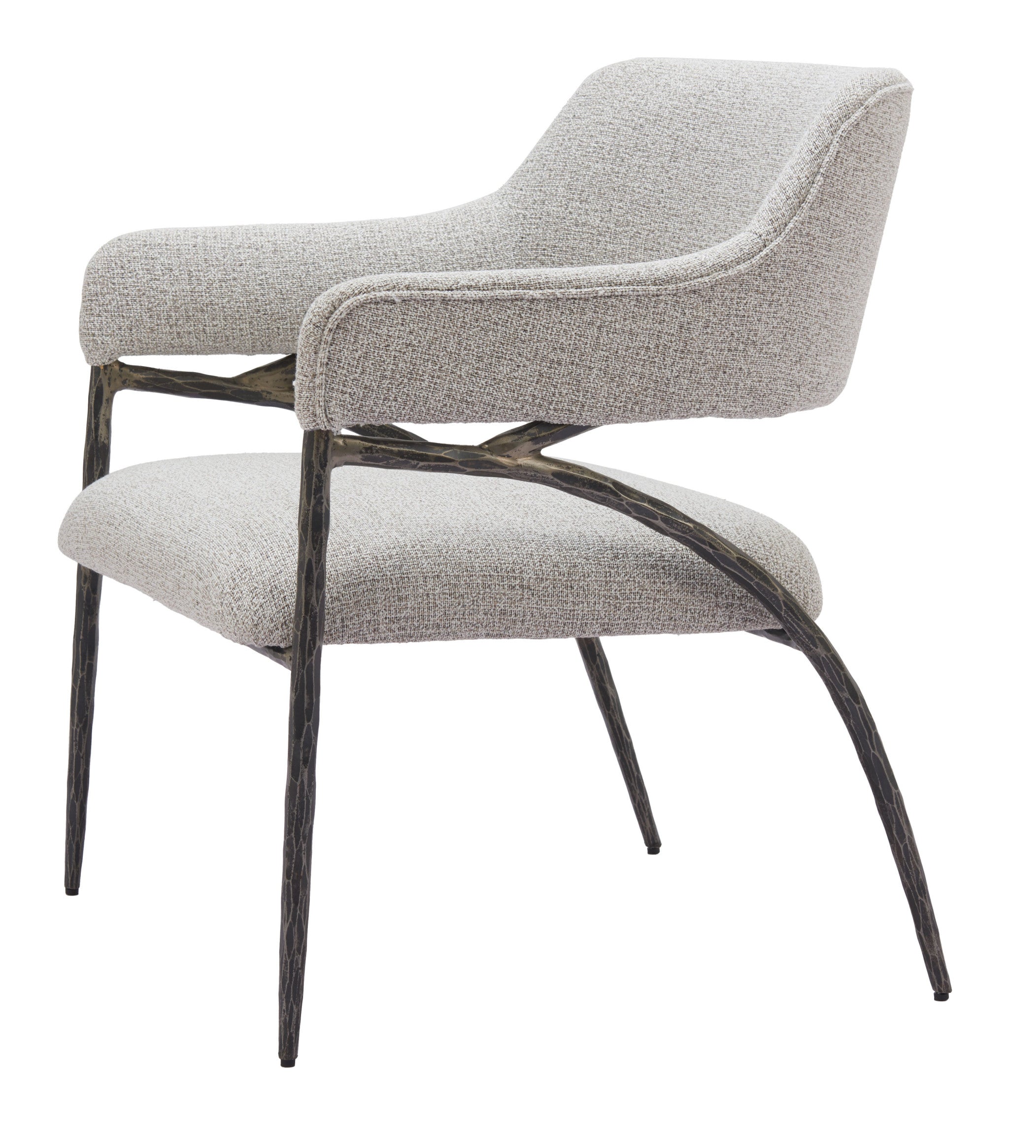 28" Gray And Black Upholstered Arm Chair-6