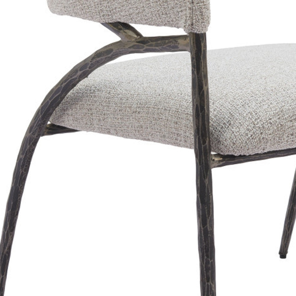 28" Gray And Black Upholstered Arm Chair-7