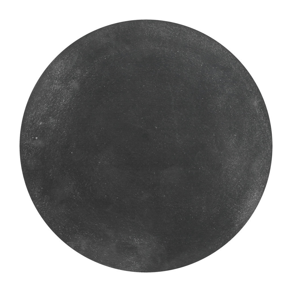 21" Black And Gold Aluminum Round Pedestal End Table-3