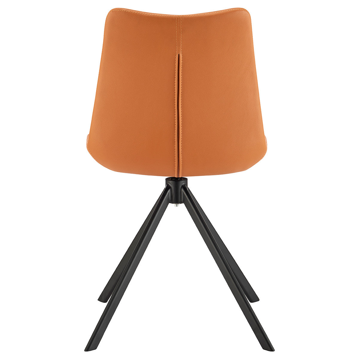 Orange And Black Faux Leather Dining Side Chair-5