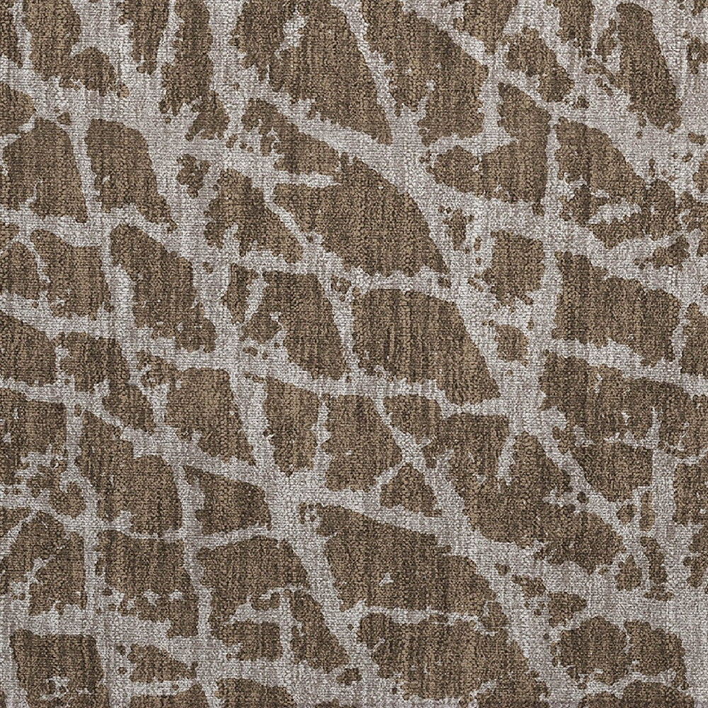 2' X 3' Brown Abstract Washable Non Skid Indoor Outdoor Area Rug-6