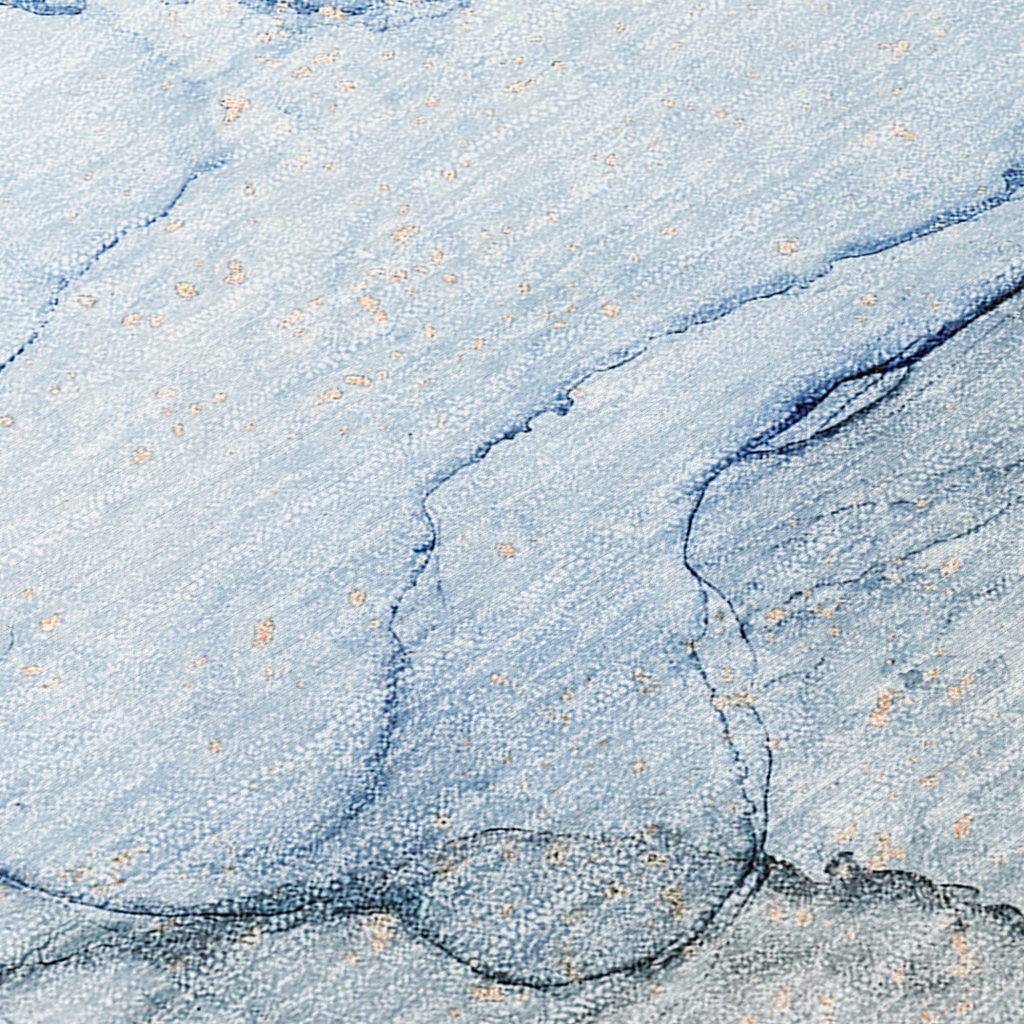 2' X 3' Blue Abstract Washable Non Skid Indoor Outdoor Area Rug-5