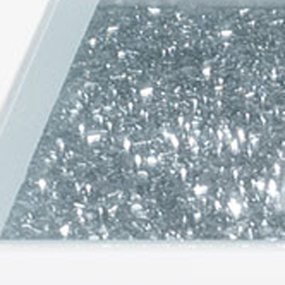 47" White Silver And Black Glass Faux Crystal And Wood Square Bar Table-5