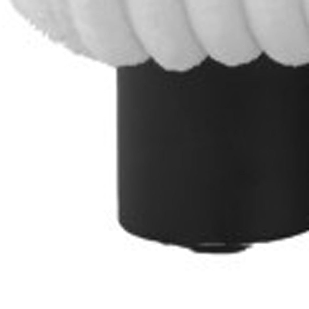 31" White And Black Corduroy And Upholstered Side Chair-7