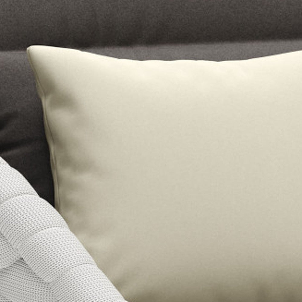 34" Gray And White Fabric Club Chair And Toss Pillow-7