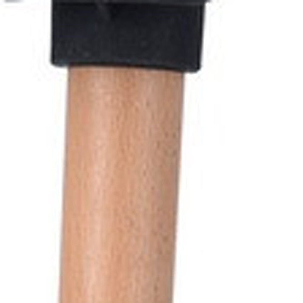 32" White and Natural Wood Square Dining Table-4