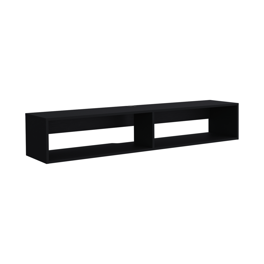59" Black Floating Mount TV Stand-6