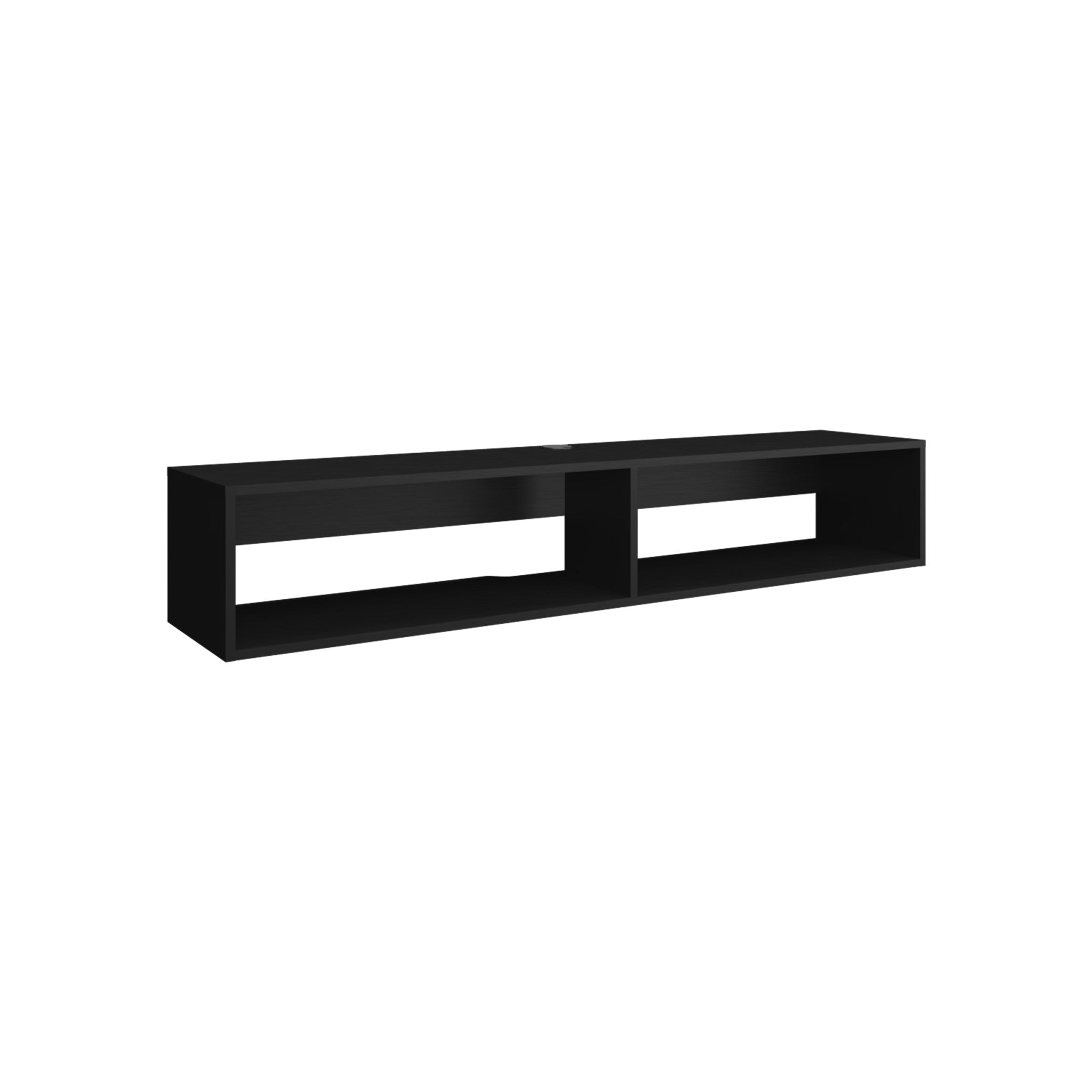 59" Black Floating Mount TV Stand-2