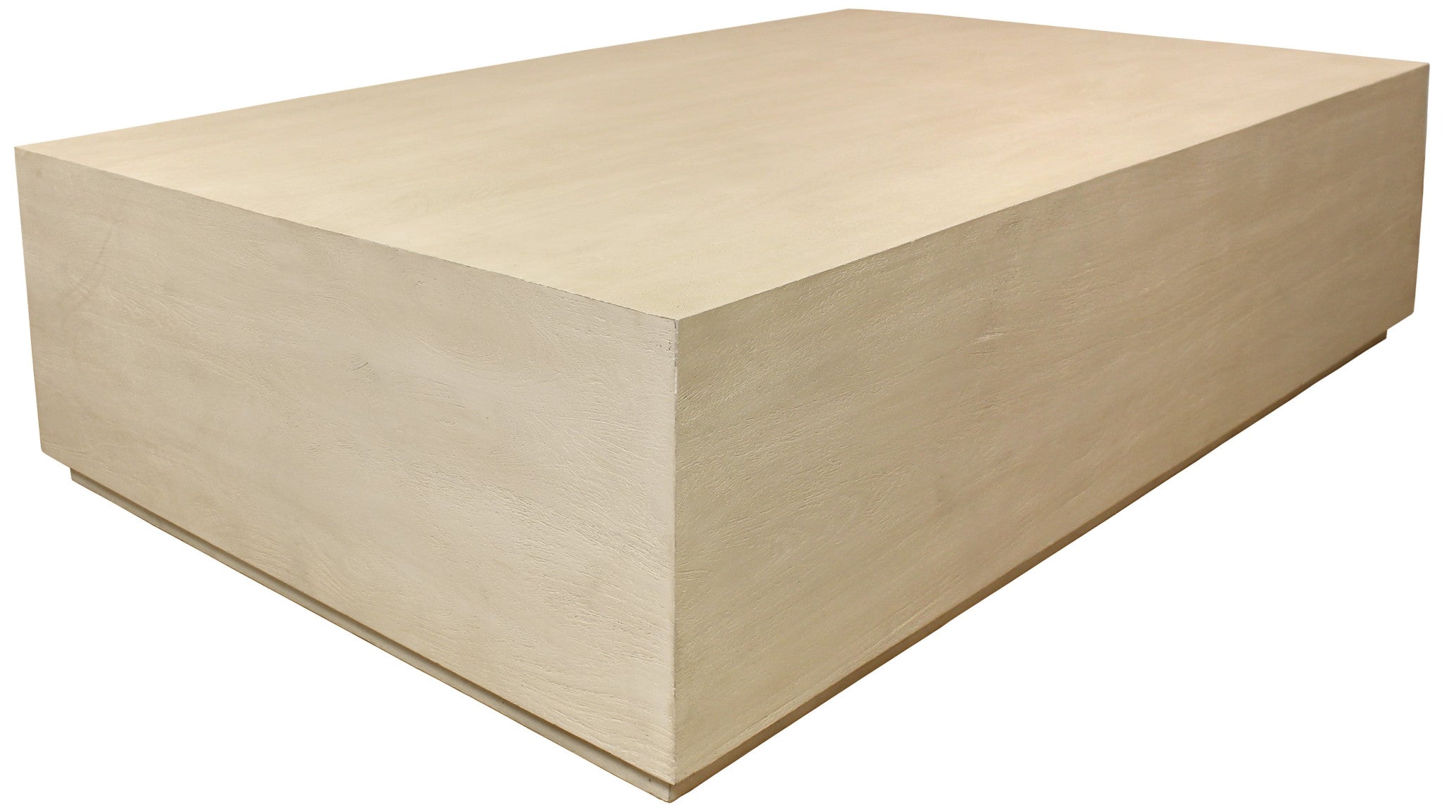 66" Natural Solid Wood Distressed Coffee Table-2