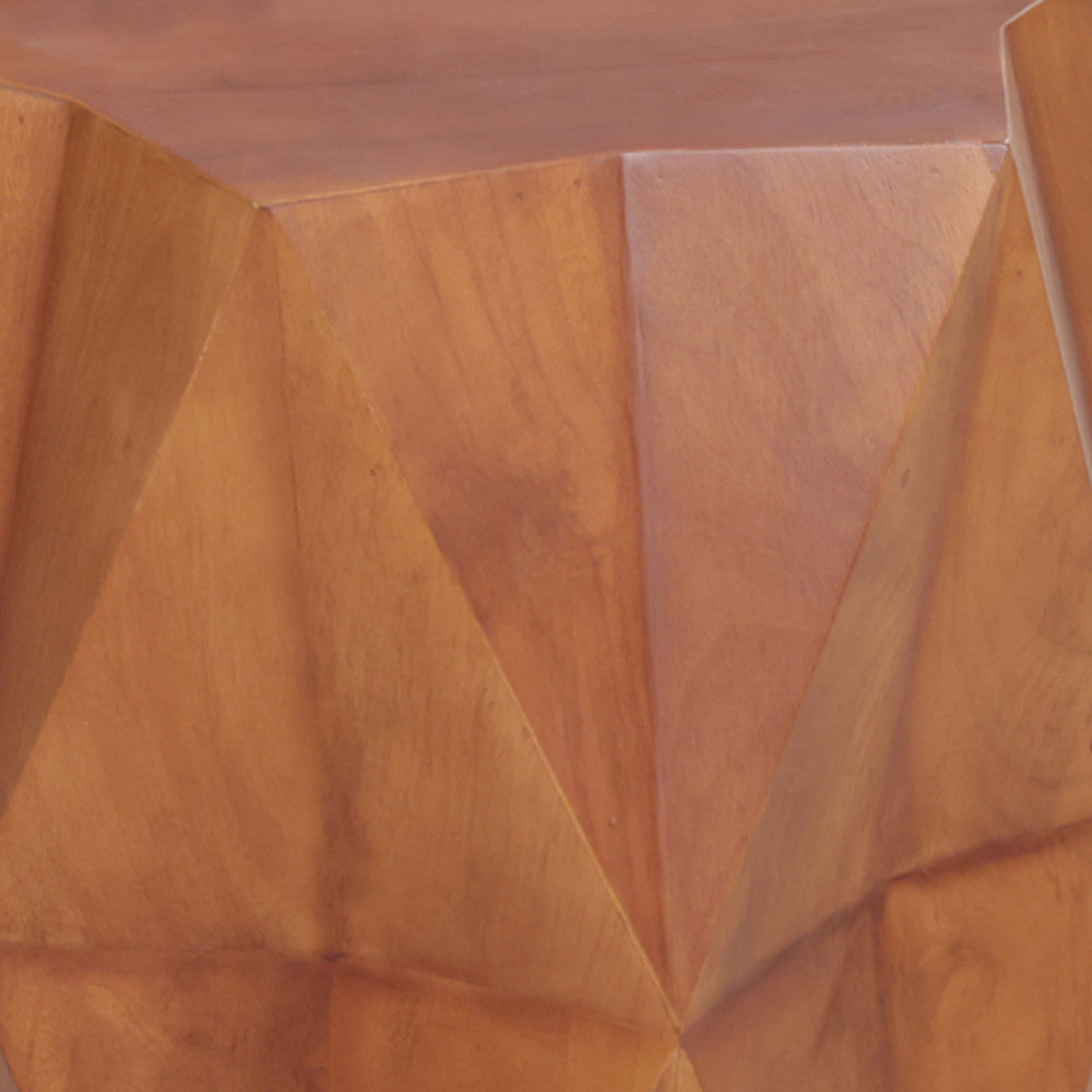 24" Brown Solid Wood End Table-4