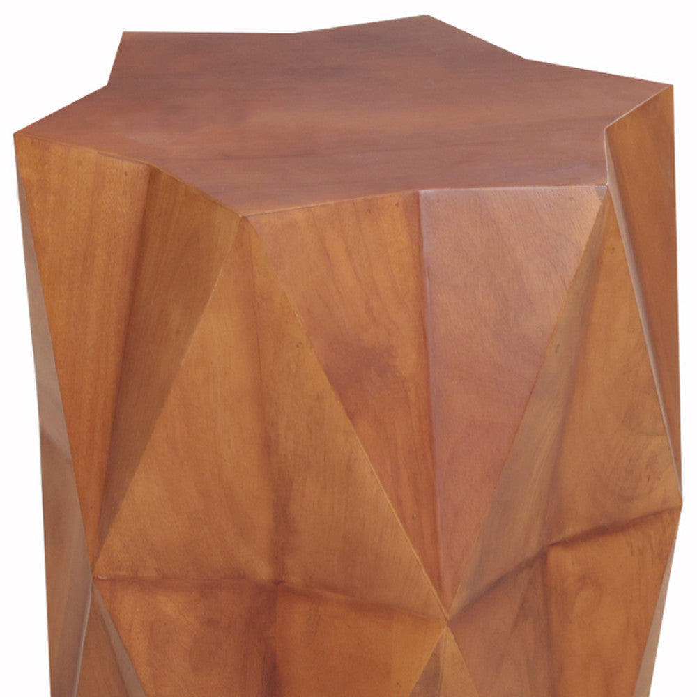 24" Brown Solid Wood End Table-5