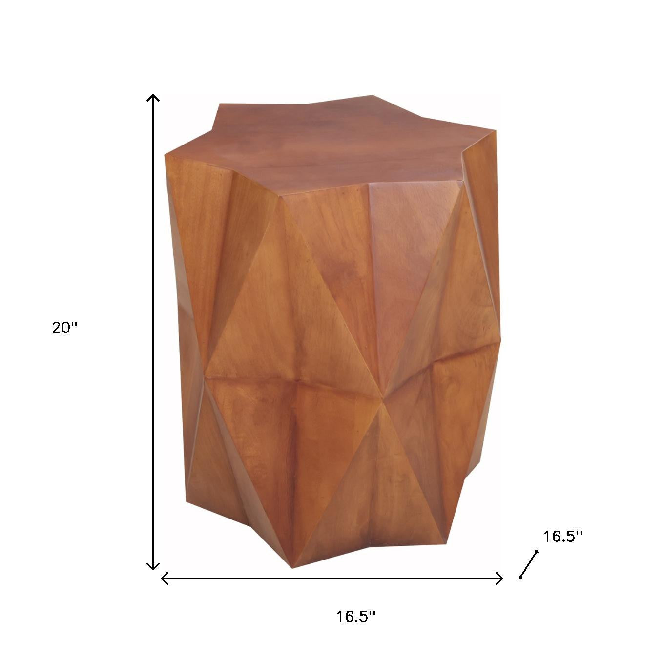 24" Brown Solid Wood End Table-7