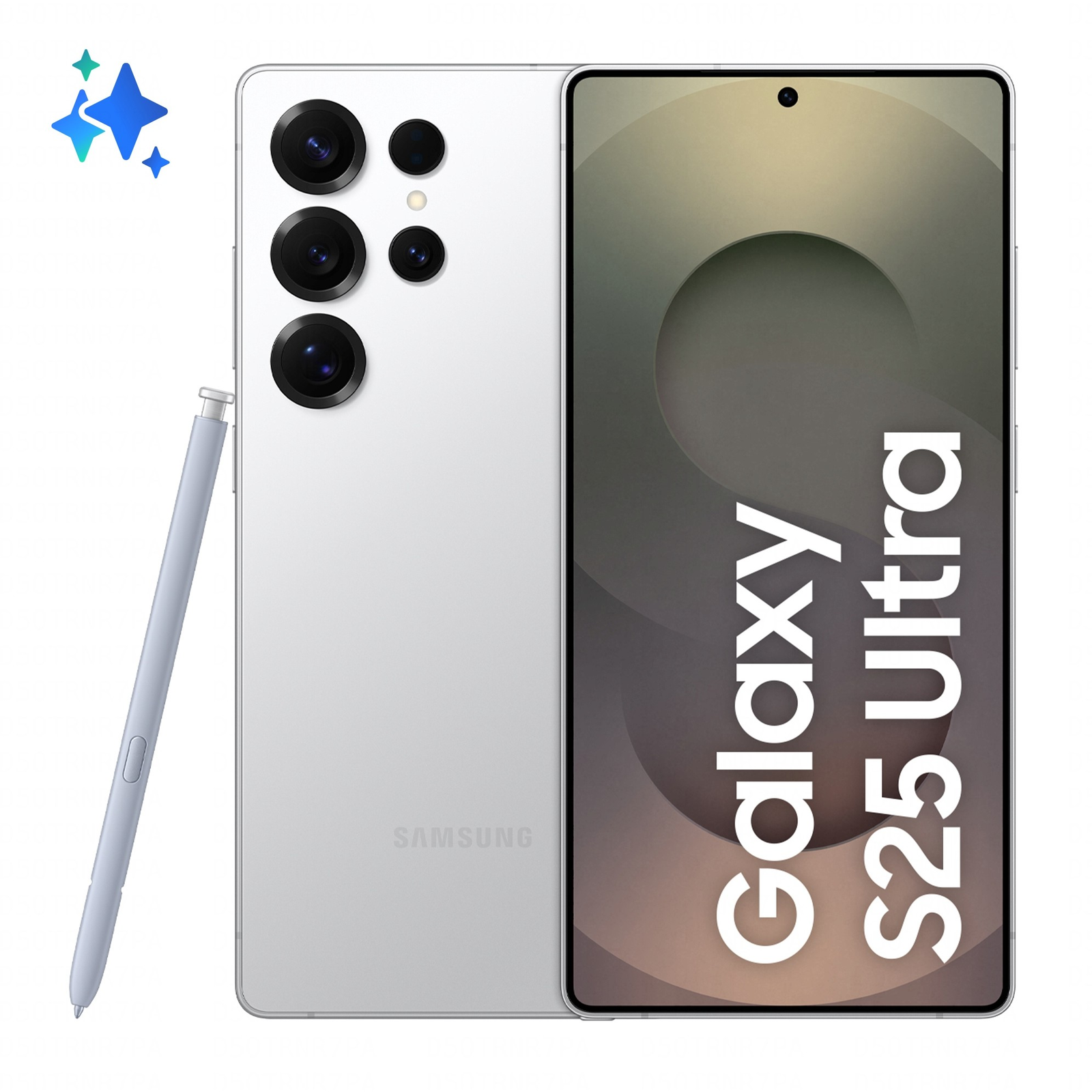 Samsung Galaxy S25 Ultra 17,5 cm (6.9") Kettős SIM Android 15 5G USB C-típus 12 GB 256 GB 5000 mAh Ezüst, Fehér (SM-S938BZSDEUB)-0