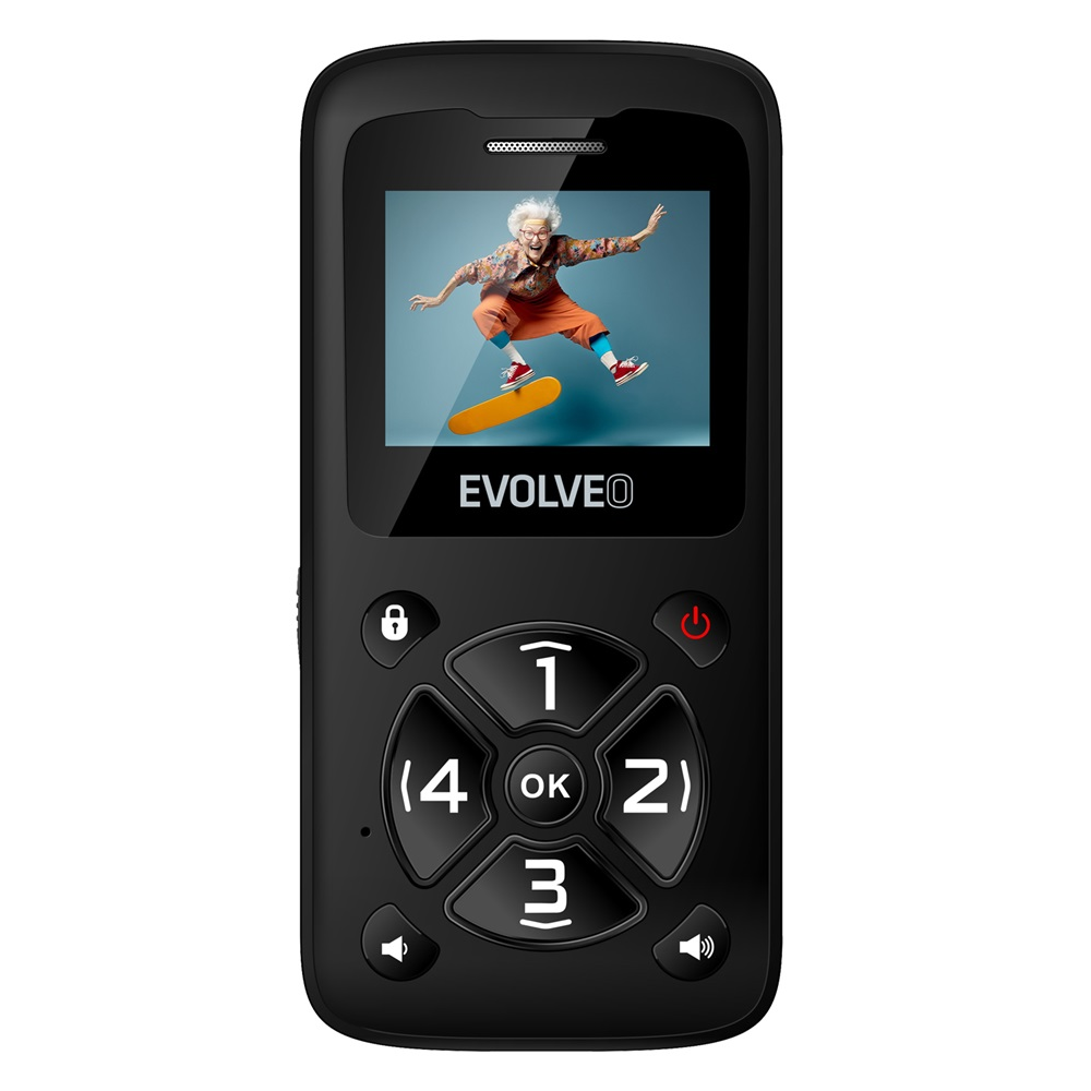 EVOLVEO Mobilní telefon pro seniory EasyPhone ID, černá (SGM EP-400-IDB)-0