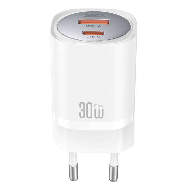 XO CE21 USB-A / USB-C Hálózati Gyorstöltő Adapter 30W - Fehér (CE21)-0