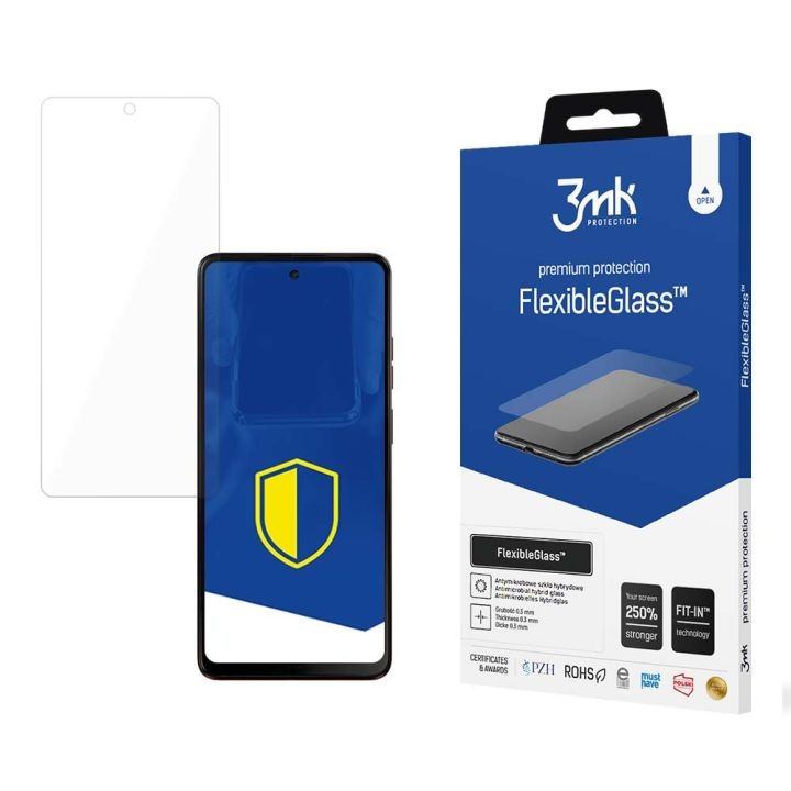 Фолио за стъкло 3mk Flexible Glass съвместимо с Motorola Moto G04, прозрачно (3M007039)-0