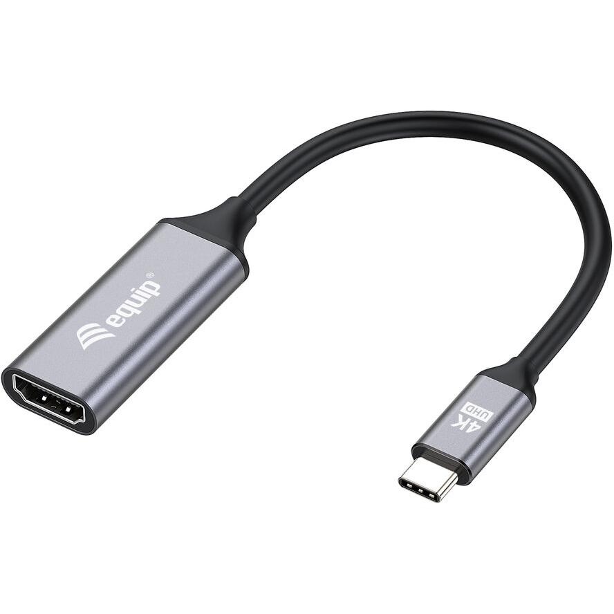 Equip 133491 адаптер за видео кабел 0,15 м UBS тип C HDMI Черен, Сив (133491)-0
