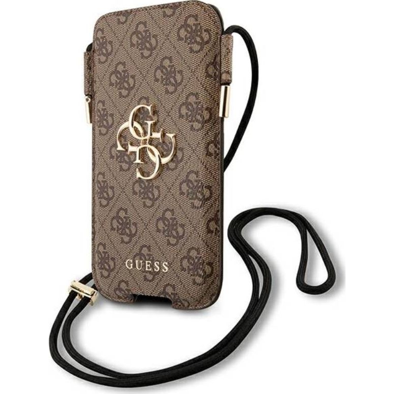 Guess Guess Torebka na telefon GUHCP12L4GPSBR 6,7" brązowy/brown 4G Metal Logo (GUHCP12L4GPSBR)-0