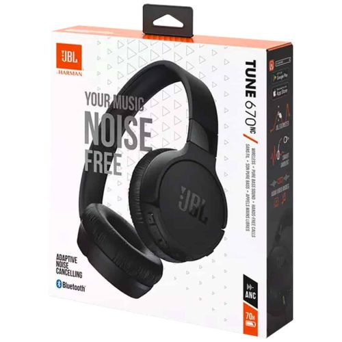 JBL Tune 670NC Bluetooth Vezeték Nélküli Fejhallgató Fekete (JBL-T670-BLK) (JBL-T670-BLK)-0