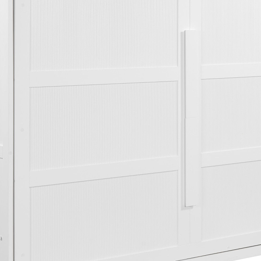 White Wood Queen Murphy Bed-3