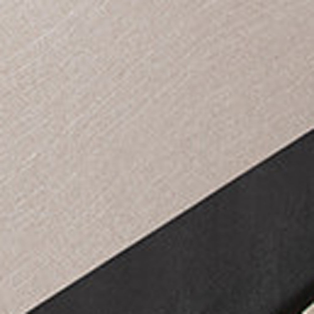 Beige Upholstered Full Bed Frame With Drawers-7