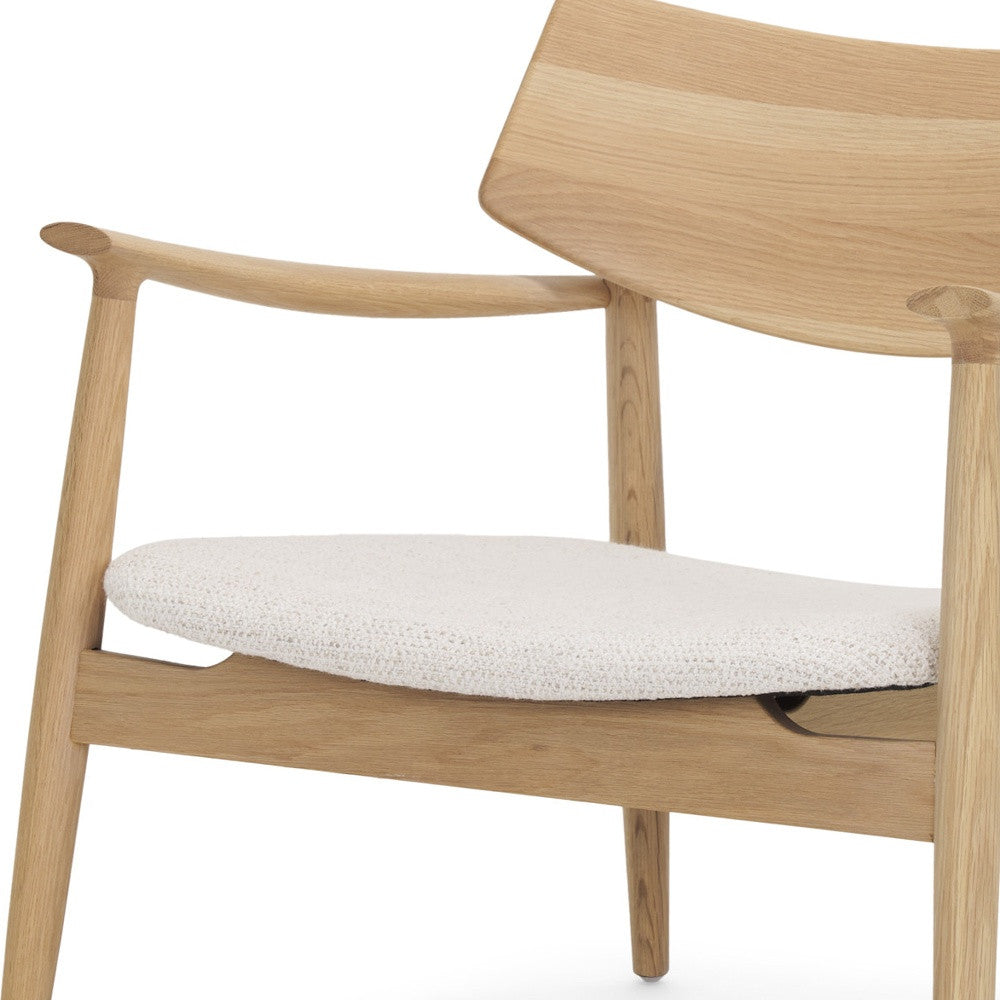 27" Cream and Brown Upholstered Arm Chair-3