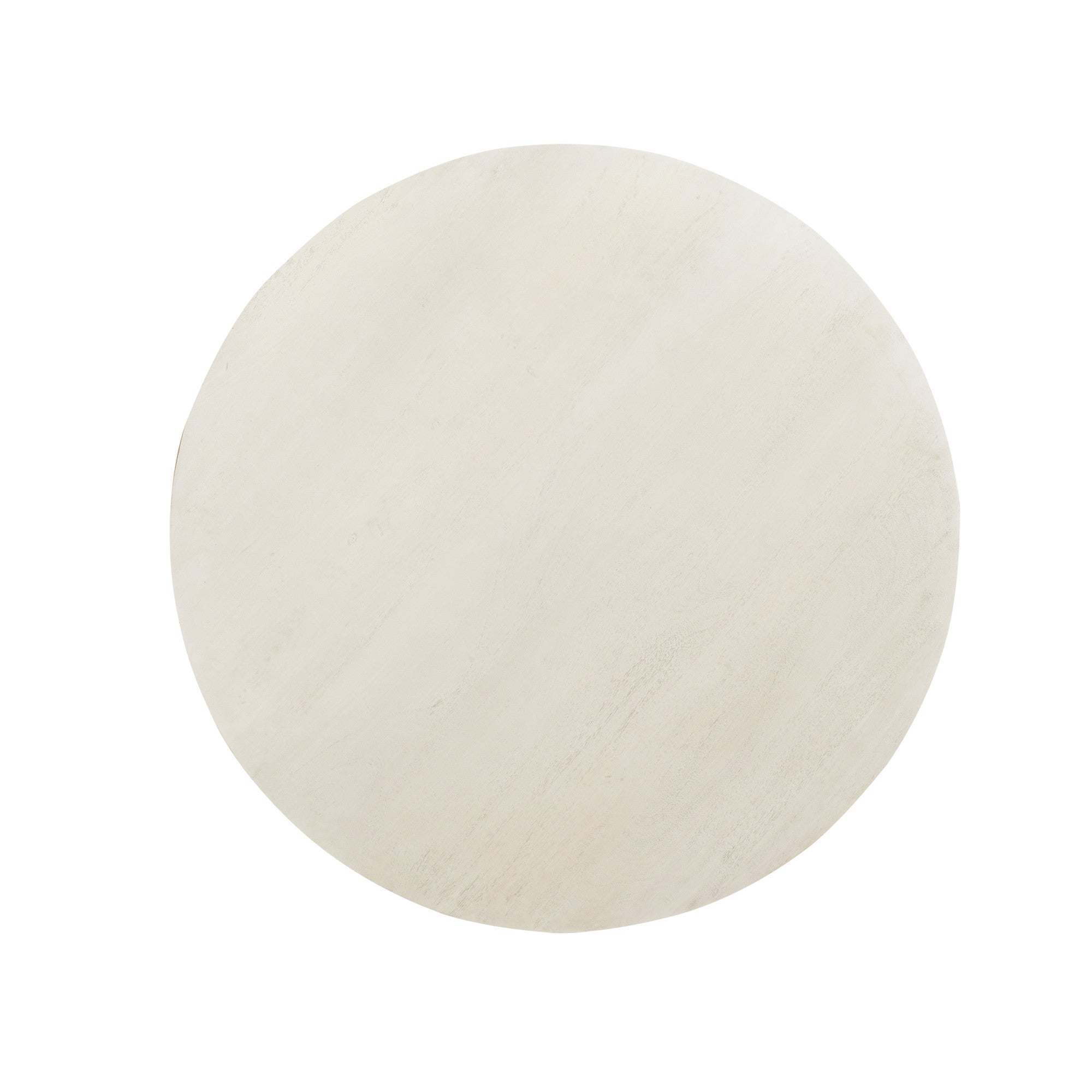 48" White Solid Wood Pedestal Base Round Top Dining Table-3