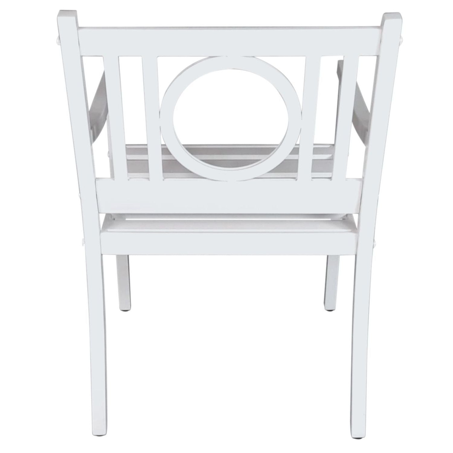 24" White Steel Geo Back Outdoor Arm Chair-2