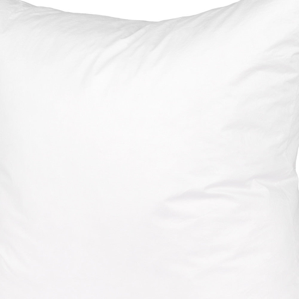 24" White Cotton Down Blend Throw Pillow Insert-2