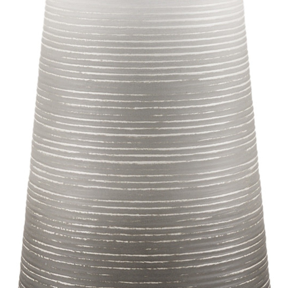 20" Gray And White Ombre Metal Table Vase-2