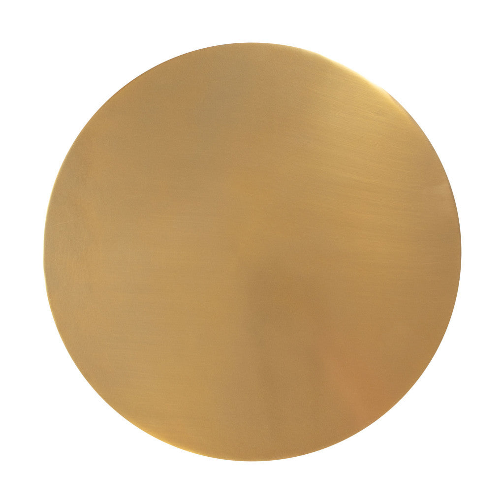 21" Gold Iron Pedestal End Table-4