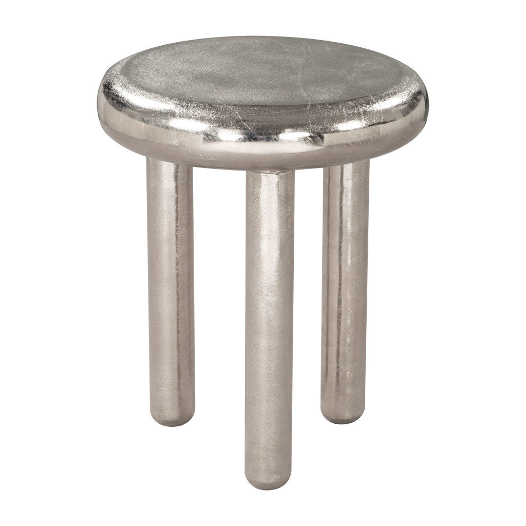 22" Silver Aluminum Pedestal End Table-3