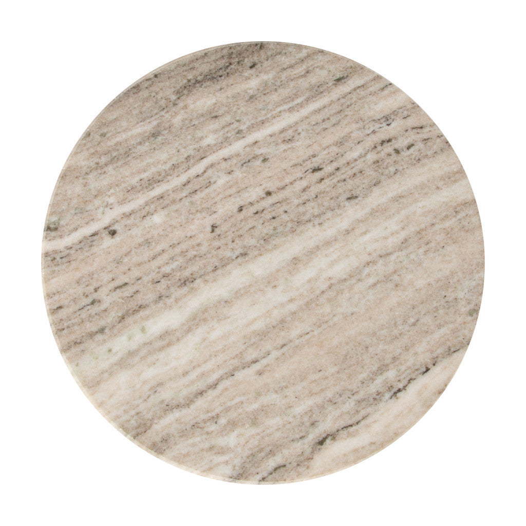 22" Clear and Gold Wood Pedestal End Table-4