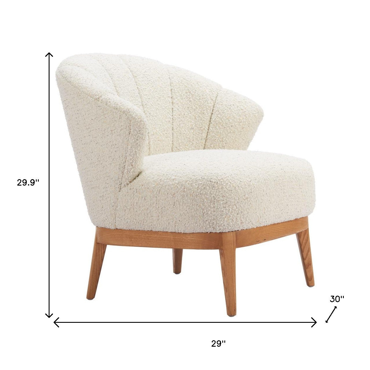 29" Beige and Brown Upholstered Arm Chair-8