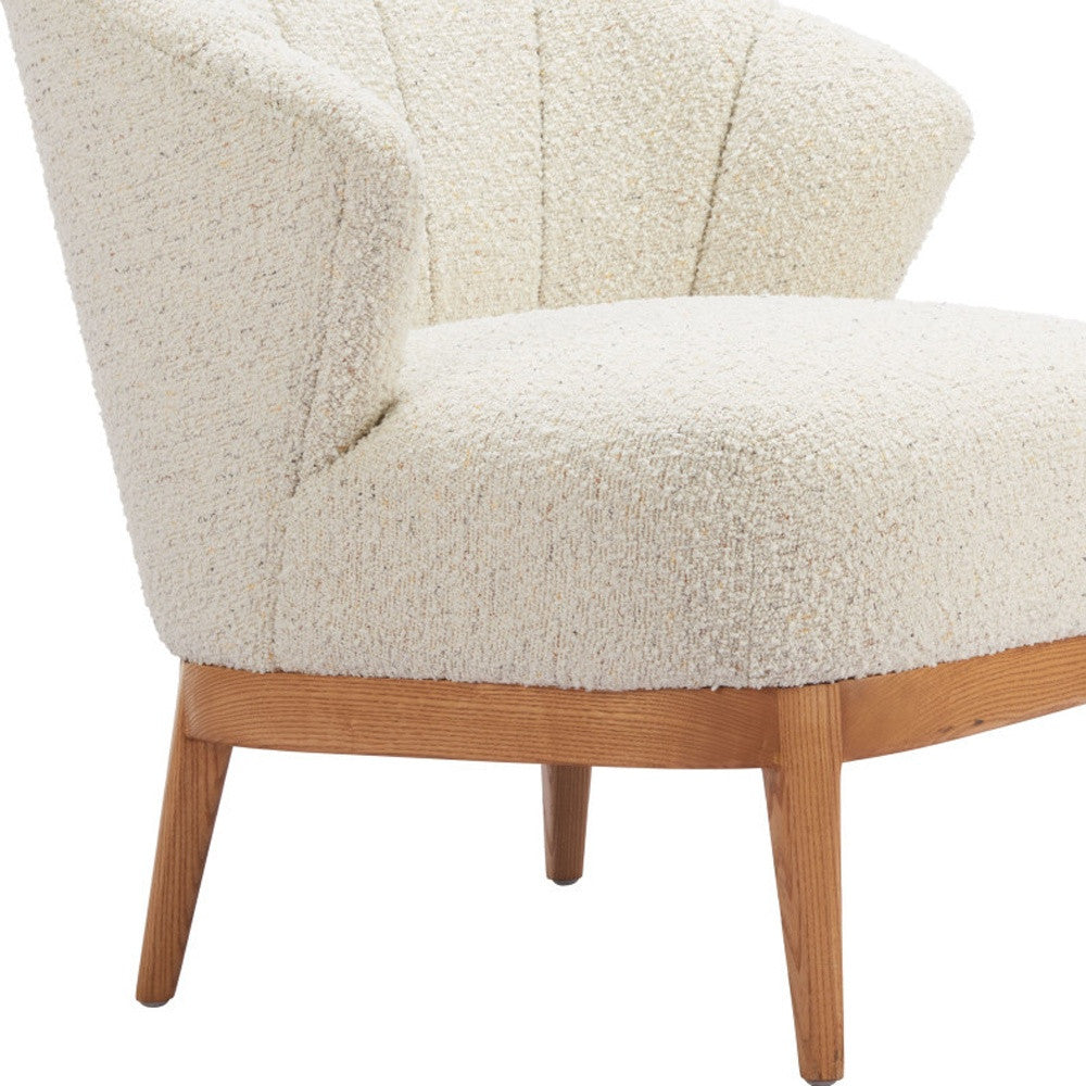 29" Beige and Brown Upholstered Arm Chair-7