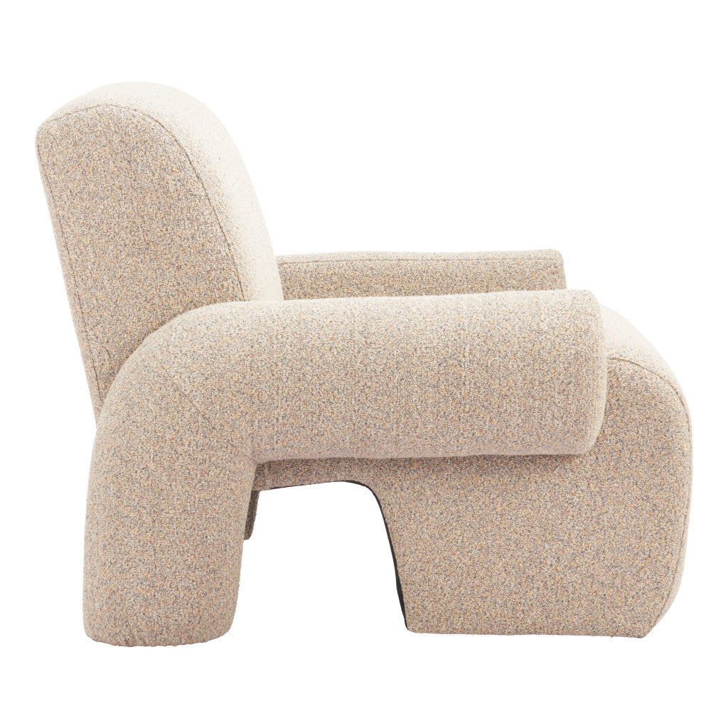 32" Beige Upholstered Arm Chair-2