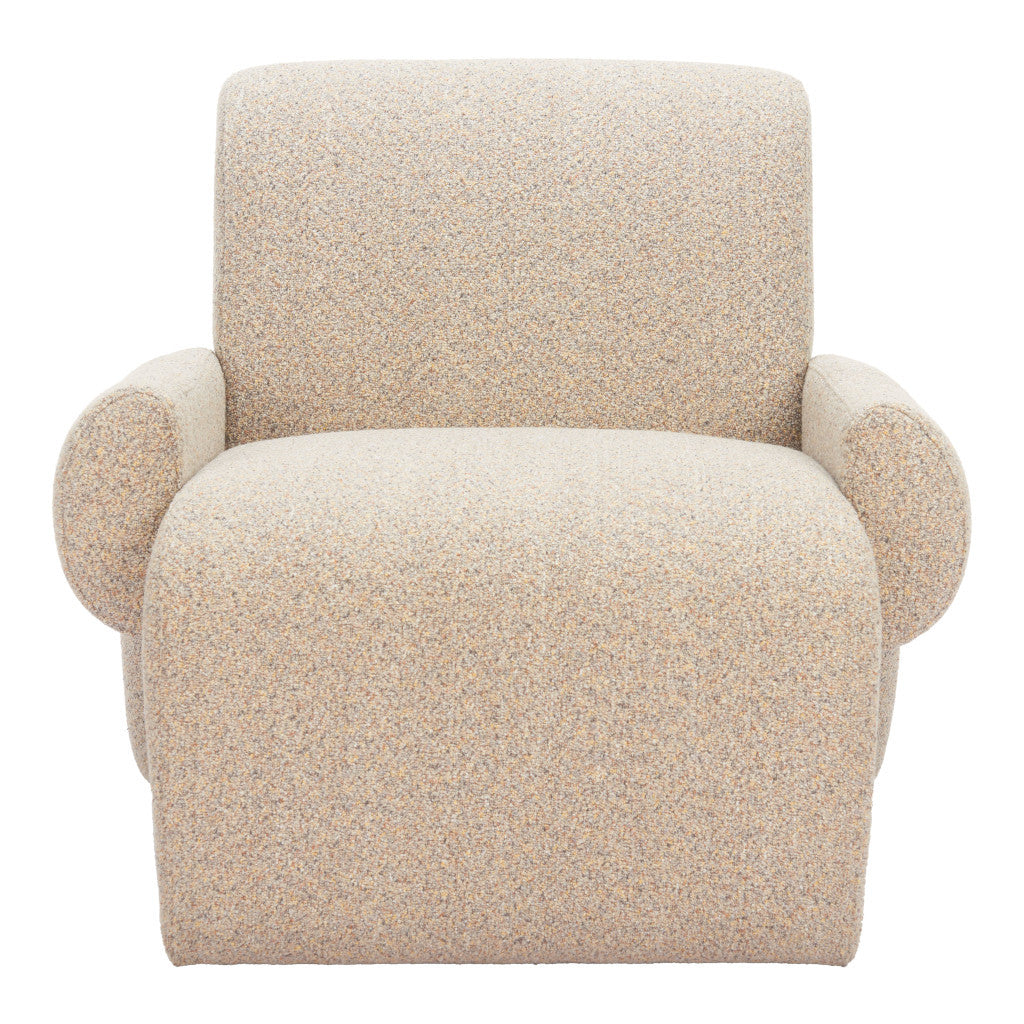 32" Beige Upholstered Arm Chair-3
