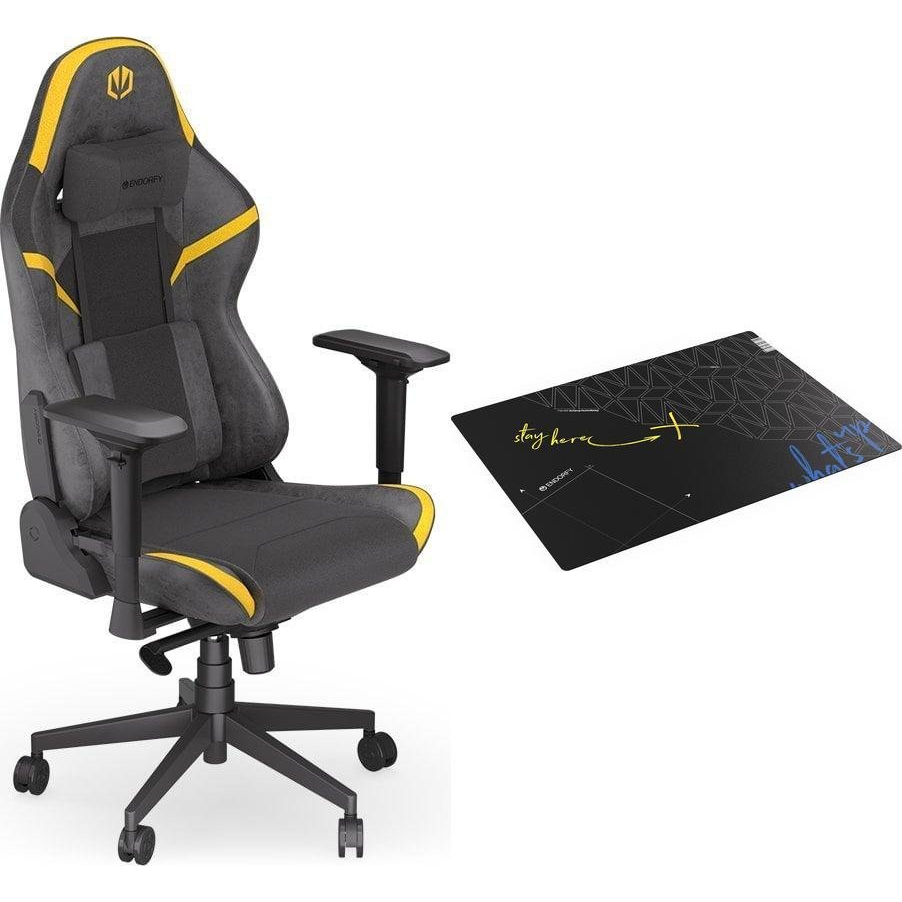 Fotel Endorfy Scrim YL (EY8A003) żółty + Endorfy Floor Pad FP120R (EY8G001) (M-9070088)-0