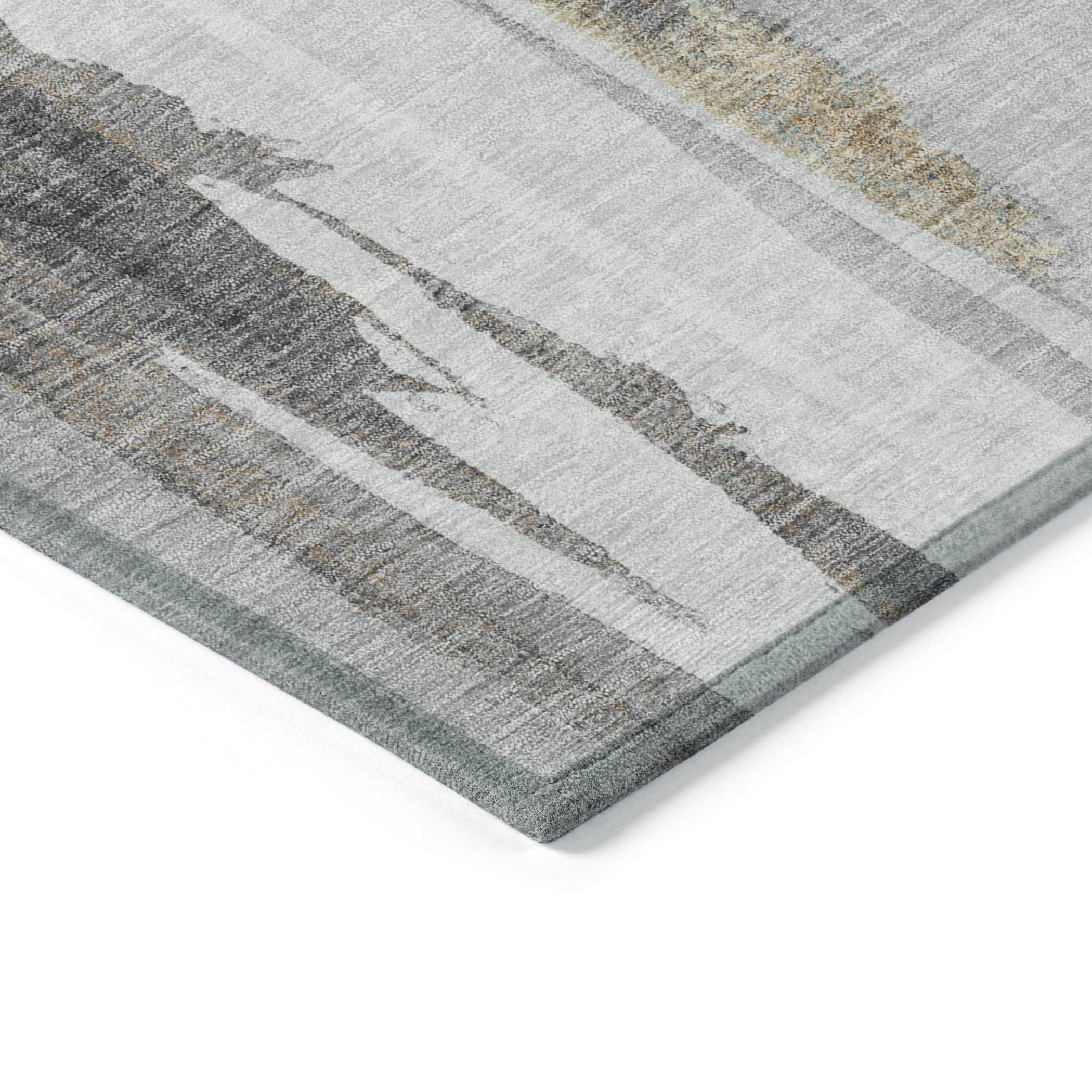 5' X 8' Taupe And Beige Abstract Washable Indoor Outdoor Area Rug-7