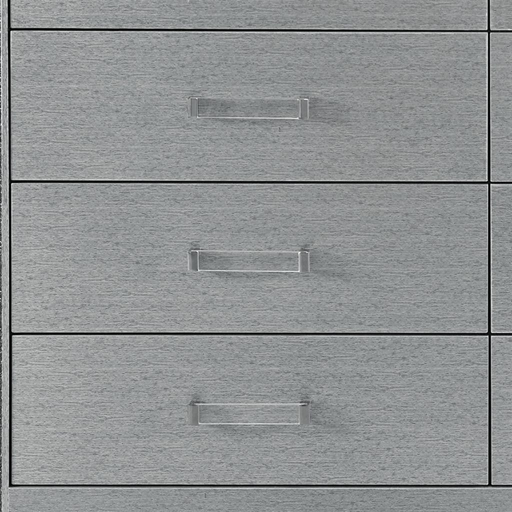 62" Silver Wood Six Drawer Double Dresser-4