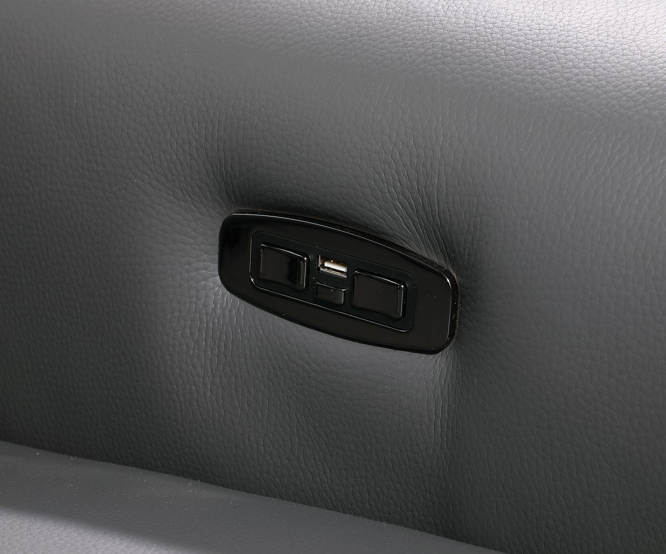 Dark Gray Italian Leather Power Reclining U Shaped Twelve Piece Sectional With Console-8