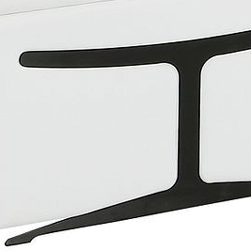 White Italian Leather Power Reclining U Shaped Eight Piece Sectional With Console-6