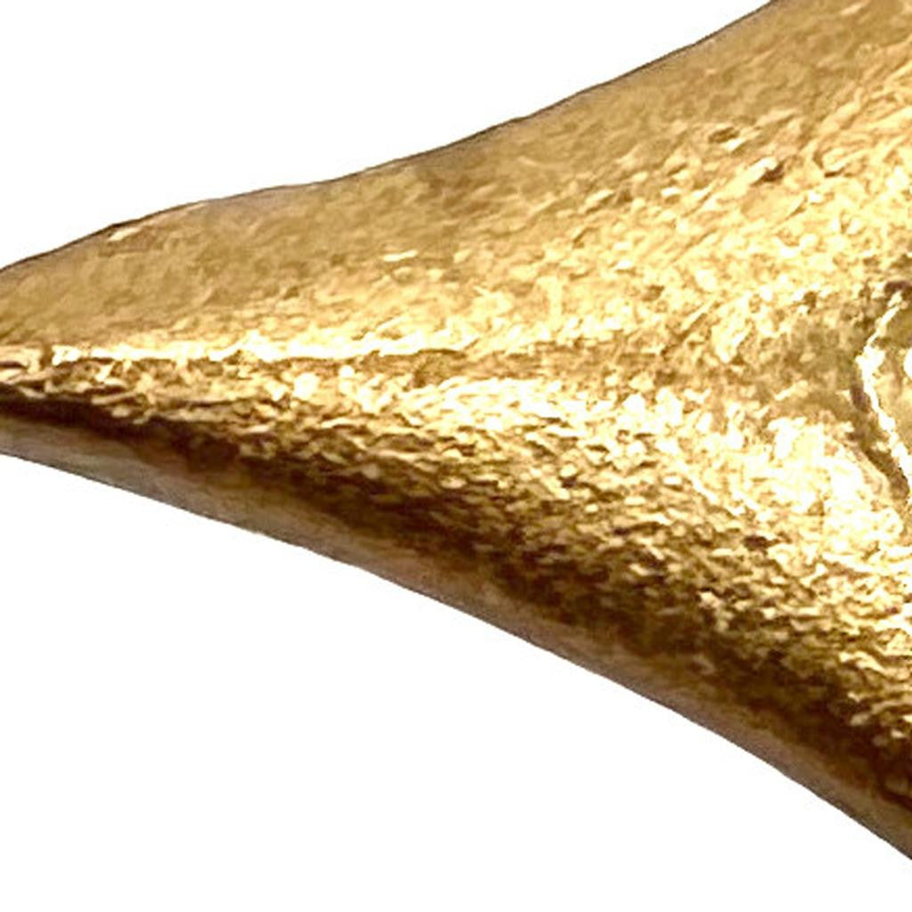 Set of Six Brass Cast Aluminum Arrow Drawer Pull Knobs-5