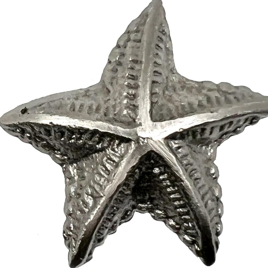 Set of Six Silver Iron Starfish Drawer Pull Knobs-4