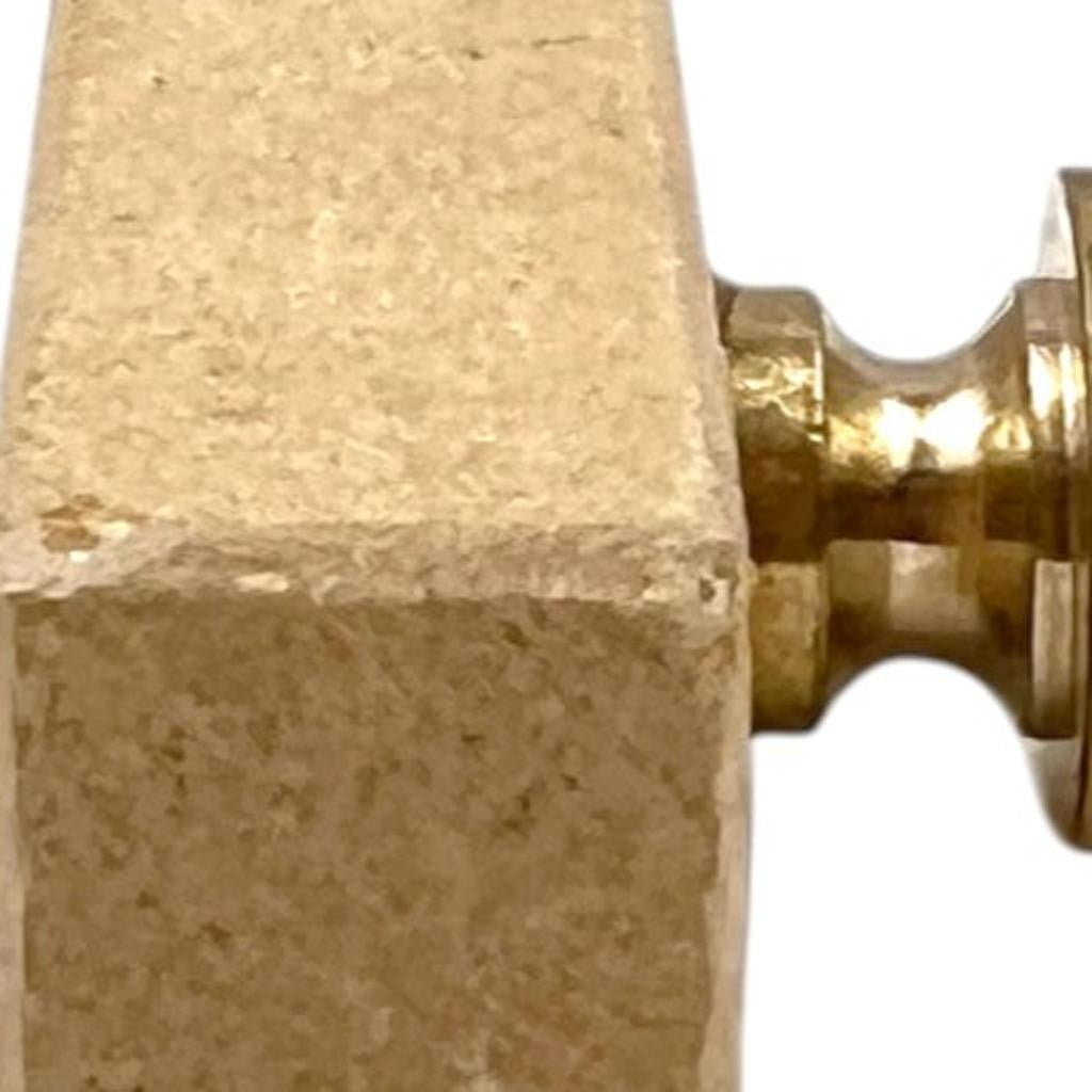 Set of Six Brown Stone Drawer Pull Knobs-5