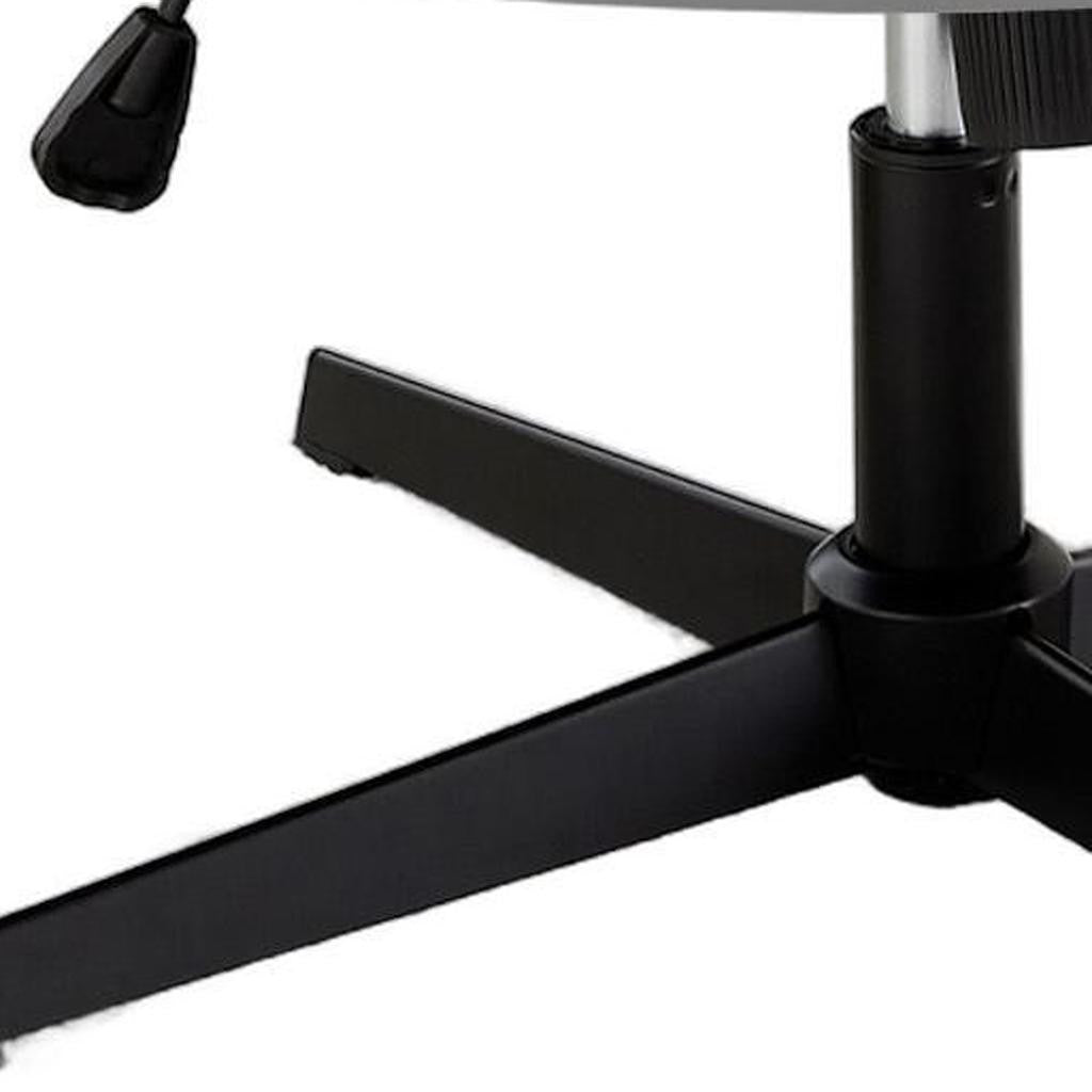 19" Black Tufted Swivel Lounge Chair-2