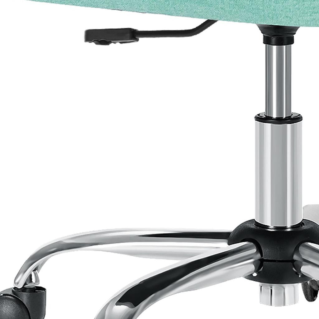 21" Silver Tufted Swivel Lounge Chair-2