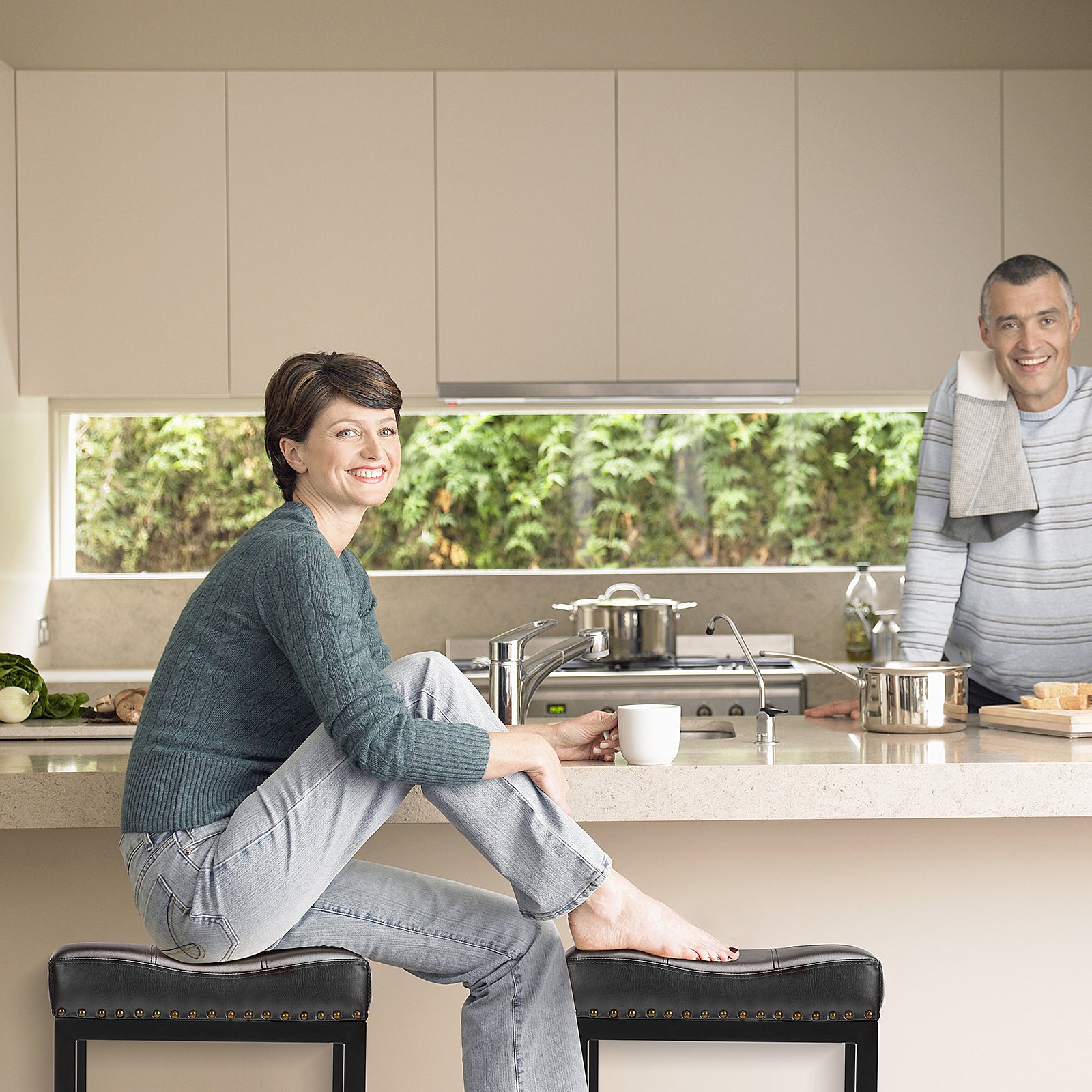 Set of Two 18" Black Tufted Club Chair-4