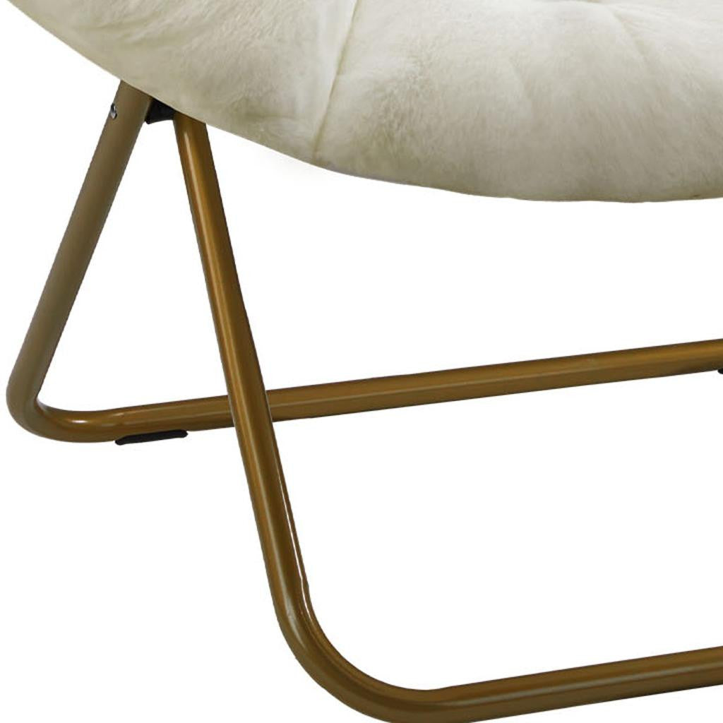 26" Brown Tufted Lounge Chair-3